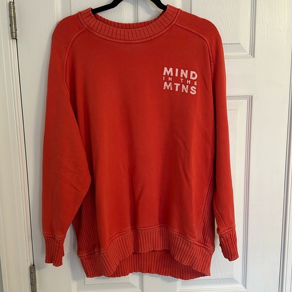 Aerie Oversized Crewneck Sweatshirt with quote - Picture 1 of 3